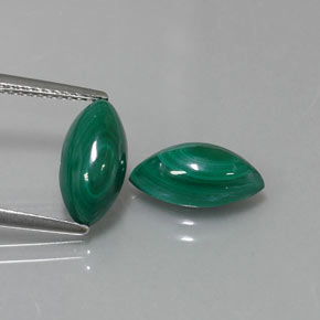  ct natürliche grüner Malachit-Edelsteine, Marquise, Lichtundurchlässig