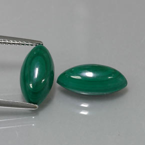  ct natürliche grüner Malachit-Edelsteine, Marquise, Lichtundurchlässig