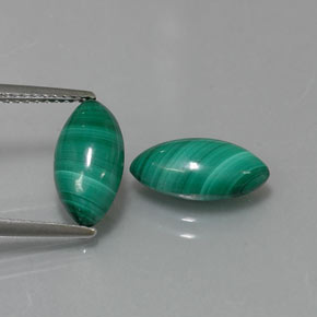  ct natürliche grüner Malachit-Edelsteine, Marquise, Lichtundurchlässig