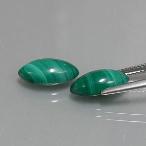  ct natürliche grüner Malachit-Edelsteine, Marquise, Lichtundurchlässig
