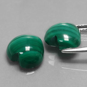  ct natürliche grüner Malachit-Edelsteine, Herzform, Lichtundurchlässig