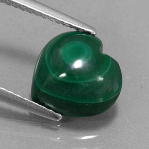 9,17 ctw natürlicher Vielfarbig-grün Malachit, Herzform, Lichtundurchlässig