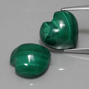  ct natürliche Vielfarbig-grün Malachit-Edelsteine, Herzform, Lichtundurchlässig