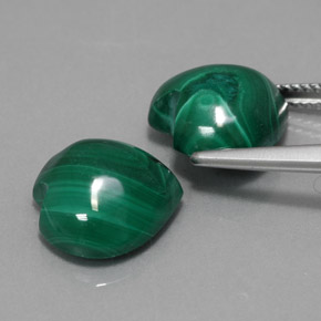  ct natürliche Vielfarbig-grün Malachit-Edelsteine, Herzform, Lichtundurchlässig