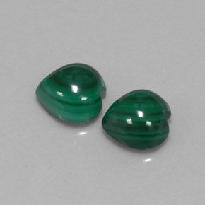  ct natürliche grüner Malachit-Edelsteine, Herzform, Lichtundurchlässig