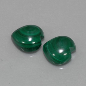  ct natürliche grüner Malachit-Edelsteine, Herzform, Lichtundurchlässig