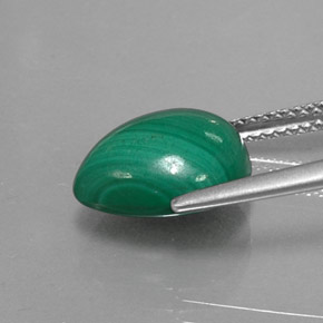 9,17 ctw natürlicher Vielfarbig-grün Malachit, Birnenform, Lichtundurchlässig