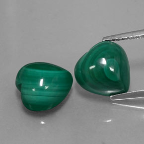  ct natürliche grüner Malachit-Edelsteine, Herzform, Lichtundurchlässig