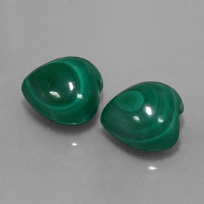  ct natürliche grüner Malachit-Edelsteine, Herzform, Lichtundurchlässig