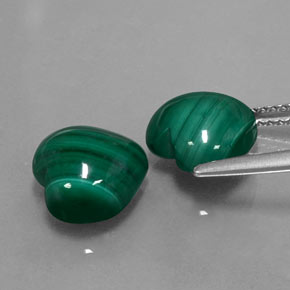  ct natürliche grüner Malachit-Edelsteine, Herzform, Lichtundurchlässig