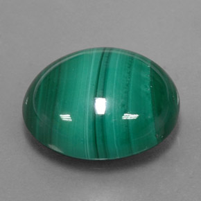 10,31 ctw natürlicher grüner Malachit, Oval Schliff, Lichtundurchlässig