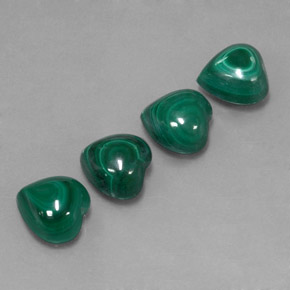  ct natürliche grüner Malachit-Edelsteine, Herzform, Lichtundurchlässig