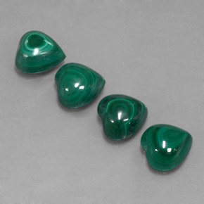  ct natürliche grüner Malachit-Edelsteine, Herzform, Lichtundurchlässig