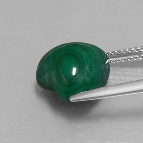 7,65 ctw natürlicher grüner Malachit, Herzform, Lichtundurchlässig