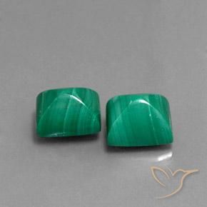 9.32 ct natürliche Grün Malachit-Edelsteine, Baguette, Lichtundurchlässig