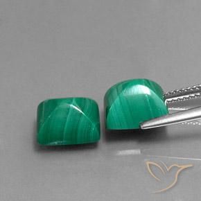 9.32 ct natürliche Grün Malachit-Edelsteine, Baguette, Lichtundurchlässig