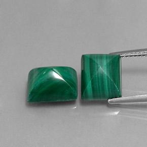 10,57 ct natürliche grüner Malachit-Edelsteine, Baguette, Lichtundurchlässig