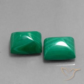13.50 ct natürliche Grün Malachit-Edelsteine, Baguette, Lichtundurchlässig