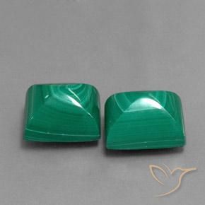 15.78 ct natürliche Grün Malachit-Edelsteine, Baguette, Lichtundurchlässig