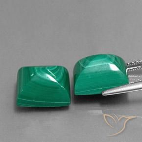 15.78 ct natürliche Grün Malachit-Edelsteine, Baguette, Lichtundurchlässig