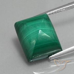 13.55ct Natürlicher Mittelgrün Malachit, Baguette, Lichtundurchlässig