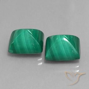 15.62 ct natürliche Mittelgrün Malachit-Edelsteine, Baguette, Lichtundurchlässig