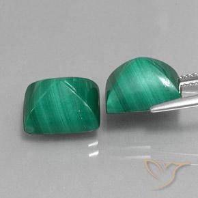 15.62 ct natürliche Mittelgrün Malachit-Edelsteine, Baguette, Lichtundurchlässig