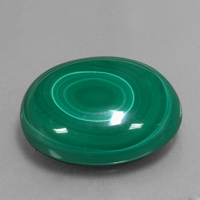 24,67 ctw natürlicher grüner Malachit, Oval Schliff, Lichtundurchlässig