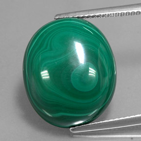 21,79 ctw natürlicher grüner Malachit, Oval Schliff, Lichtundurchlässig