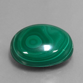 21,79 ctw natürlicher grüner Malachit, Oval Schliff, Lichtundurchlässig