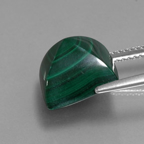 10,81 ctw natürlicher grüner Malachit, Quadrat, Lichtundurchlässig