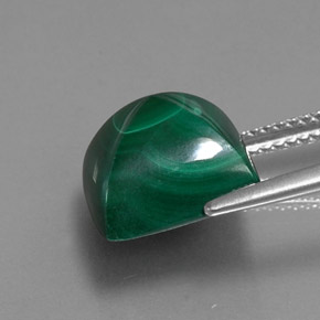 10,70 ctw natürlicher grüner Malachit, Quadrat, Lichtundurchlässig