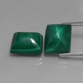 14,35 ct natürliche grüner Malachit-Edelsteine, Baguette, Lichtundurchlässig