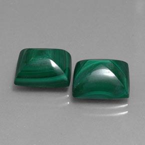 14,35 ct natürliche grüner Malachit-Edelsteine, Baguette, Lichtundurchlässig