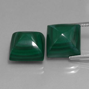  ct natürliche grüner Malachit-Edelsteine, Quadrat, Lichtundurchlässig