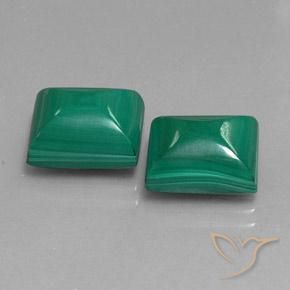 14.18 ct natürliche Mittelgrün Malachit-Edelsteine, Baguette, Lichtundurchlässig