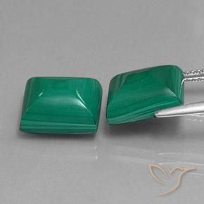 14.18 ct natürliche Mittelgrün Malachit-Edelsteine, Baguette, Lichtundurchlässig