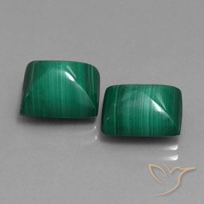 13.53 ct natürliche Grün Malachit-Edelsteine, Baguette, Lichtundurchlässig