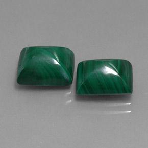 10,17 ct natürliche grüner Malachit-Edelsteine, Baguette, Lichtundurchlässig