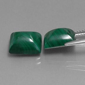 10,17 ct natürliche grüner Malachit-Edelsteine, Baguette, Lichtundurchlässig