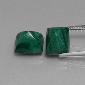 8,88 ct natürliche grüner Malachit-Edelsteine, Baguette, Lichtundurchlässig