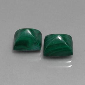 8,88 ct natürliche grüner Malachit-Edelsteine, Baguette, Lichtundurchlässig