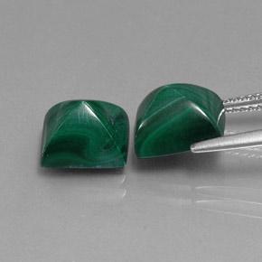 8,88 ct natürliche grüner Malachit-Edelsteine, Baguette, Lichtundurchlässig