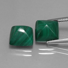  ct natürliche grüner Malachit-Edelsteine, Quadrat, Lichtundurchlässig