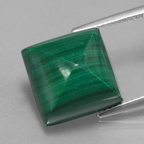 15,78 ctw natürlicher grüner Malachit, Quadrat, Lichtundurchlässig