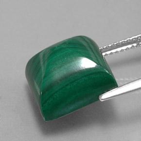 15,78 ctw natürlicher grüner Malachit, Quadrat, Lichtundurchlässig