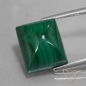 13.73ct Natürlicher Kieferngrün Malachit, Baguette, Lichtundurchlässig