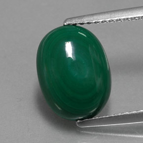 4,40 ctw natürlicher grüner Malachit, Oval Schliff, Lichtundurchlässig
