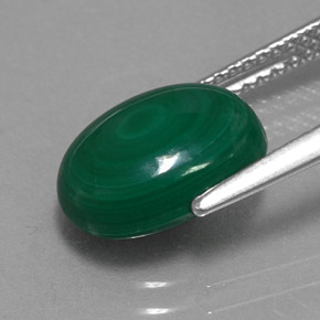 4,40 ctw natürlicher grüner Malachit, Oval Schliff, Lichtundurchlässig