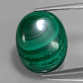 16,61 ctw natürlicher grüner Malachit, Oval Schliff, Lichtundurchlässig